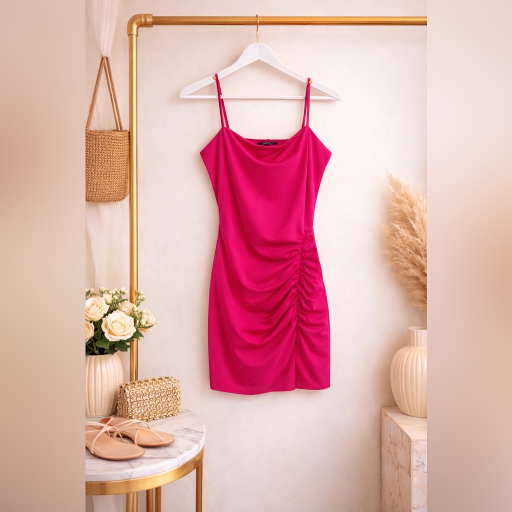 Fuchsia mini bodycon dress